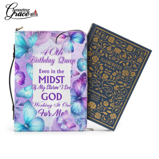 Flower Butterflies Faith Hope Love Jesus | Personalized Bible Cover - Image 8
