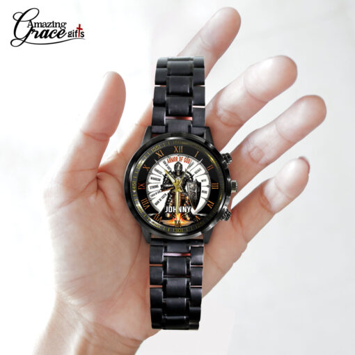 Armor Of God Man Of Faith - Black Stainless Steel Watch - AGG2687 - Image 4