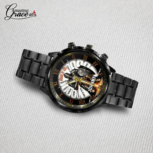 Armor Of God Man Of Faith - Black Stainless Steel Watch - AGG2687 - Image 3