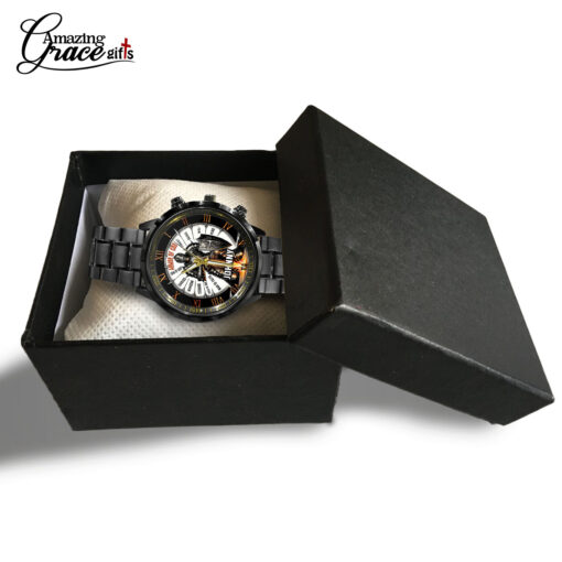 Armor Of God Man Of Faith - Black Stainless Steel Watch - AGG2687 - Image 5