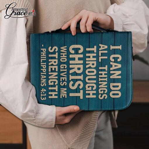 I Can Do All Things Through Christ Who Gives Me Strength | Personalized Bible Cover - Image 5