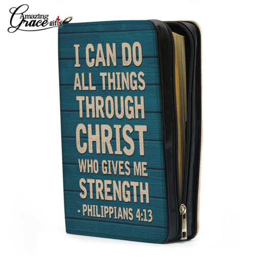 I Can Do All Things Through Christ Who Gives Me Strength | Personalized Bible Cover - Image 6