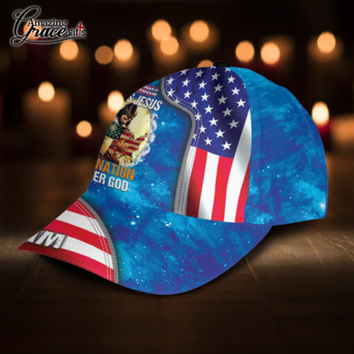 America Needs Jesus One Nation Under God - Classic Cap - Image 2