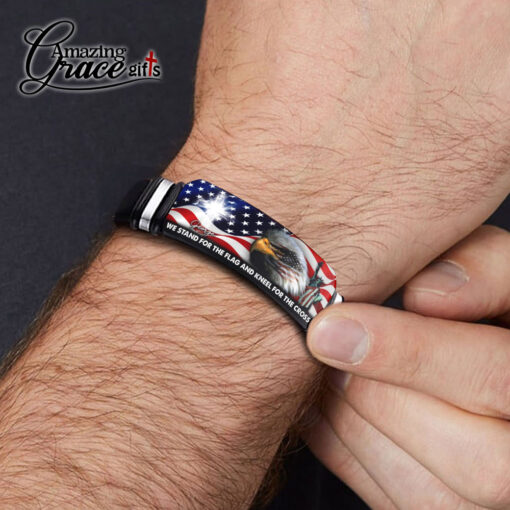 We Stand For The Flag And Kneel For The Cross - Bracelet - Image 2