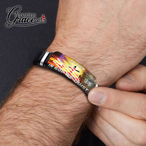 In God We Trust American Flag Patriotic Christian - Bracelet - Image 2