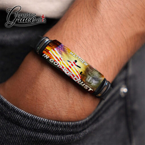 In God We Trust American Flag Patriotic Christian - Bracelet - Image 4