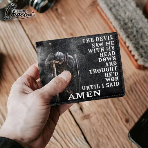 The Devil Thought He Won Until I Said Amen - Man Wallet - AGG2710 - Image 2