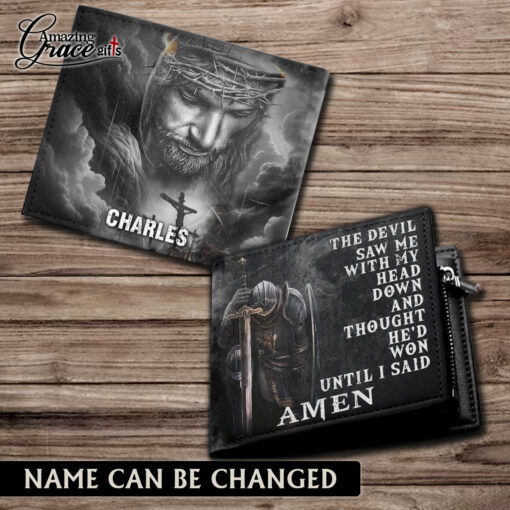 The Devil Thought He Won Until I Said Amen - Man Wallet - AGG2710