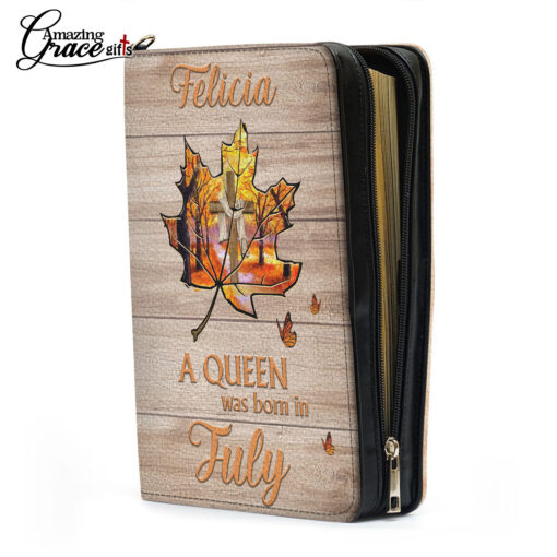 Fall For Jesus He Never Leaves | Personalized Bible Cover Size 2XL - Image 6