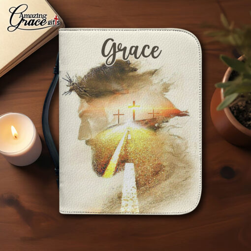 Jesus The Way The Truth The Life | Personalized Bible Cover Size 2XL - Image 3