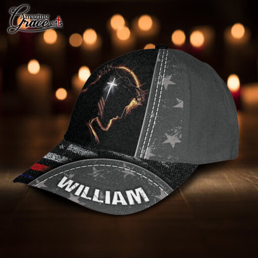 American Flag Cross Jesus Patriotic Christian - Classic Cap - Image 5