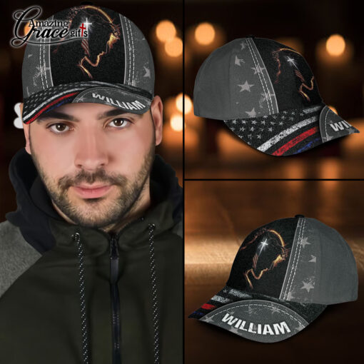 American Flag Cross Jesus Patriotic Christian - Classic Cap - Image 4