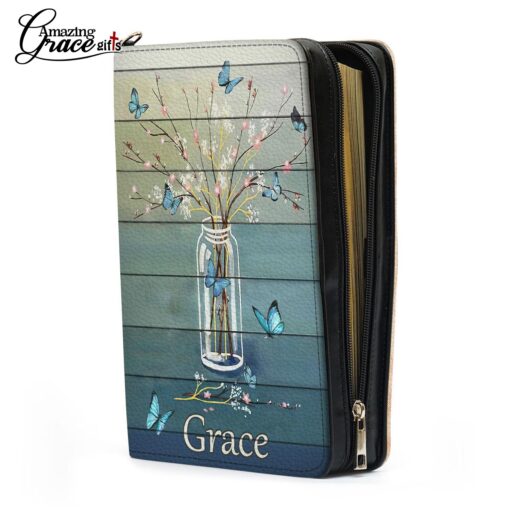 Heaven Reminds You Love Never Dies Jesus Christian | Personalized Bible Cover Size 2XL - Image 6
