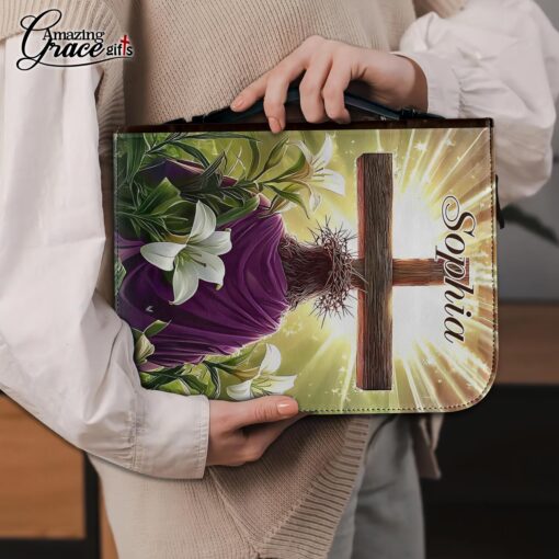 Jesus He Is Not Here He Is Risen | Personalized Bible Cover Size 2XL - Image 5