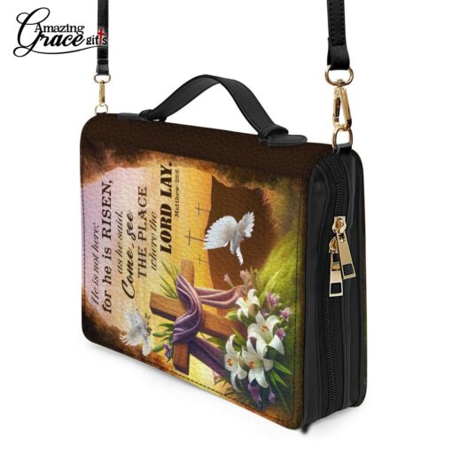 Jesus He Is Not Here He Is Risen | Personalized Bible Cover Size 2XL - Image 8