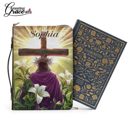 Jesus He Is Not Here He Is Risen | Personalized Bible Cover Size 2XL - Image 10