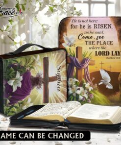 Jesus He Is Not Here He Is Risen | Personalized Bible Cover