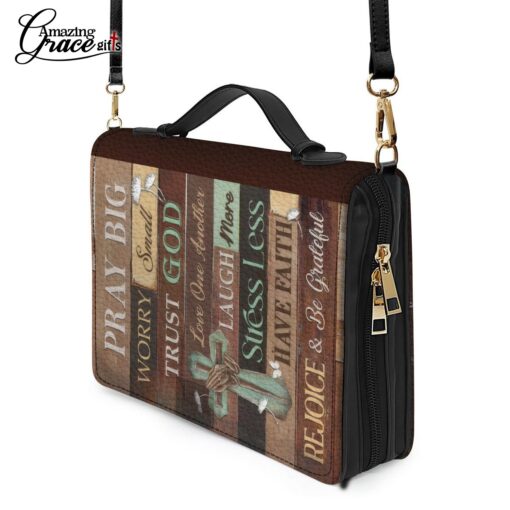 Pray Big Worry Small Trust God | Personalized Bible Cover Size 2XL - Image 9