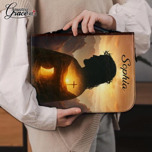 Jesus Because Of Him Heaven Knows My Name | Personalized Bible Cover Size 2XL - Image 5