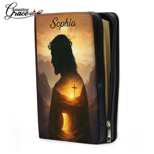 Jesus Because Of Him Heaven Knows My Name | Personalized Bible Cover Size 2XL - Image 6