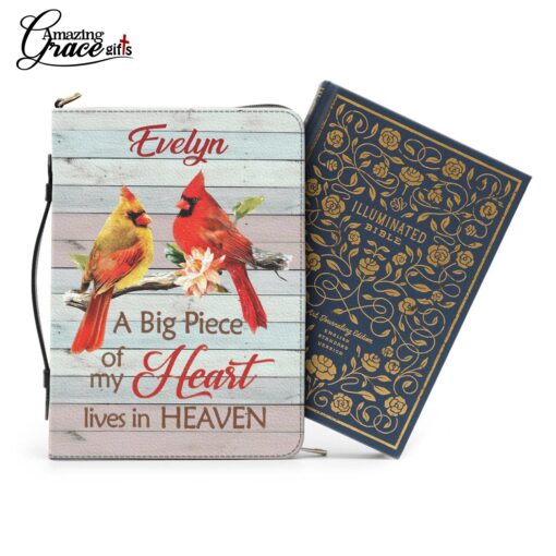 Cardinal A Big Piece Of My Heart Lives In Heaven  - Bible Cover M - Image 10