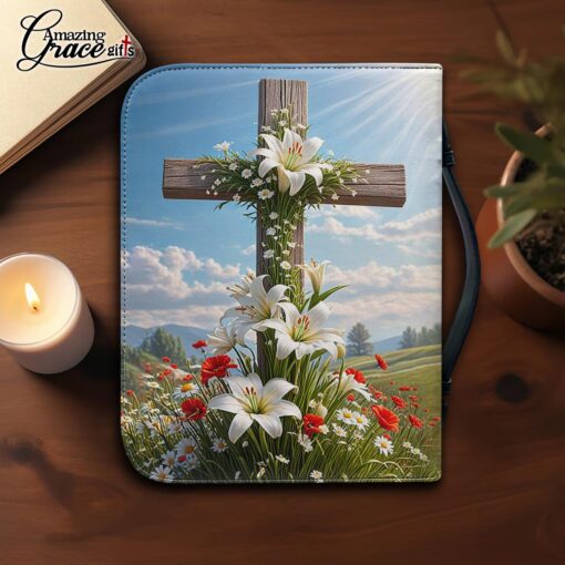 God Says You Are Lily Christ Cross Lilies Flower - Bible Cover M - Image 4