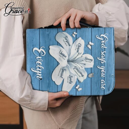 God Says You Are Lily Christ Cross Lilies Flower - Bible Cover M - Image 5