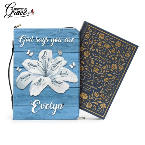 God Says You Are Lily Christ Cross Lilies Flower - Bible Cover M - Image 10