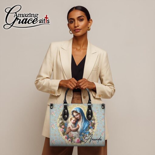 Virgin Mary Christ's Mother - Leather Handbag L - Image 2