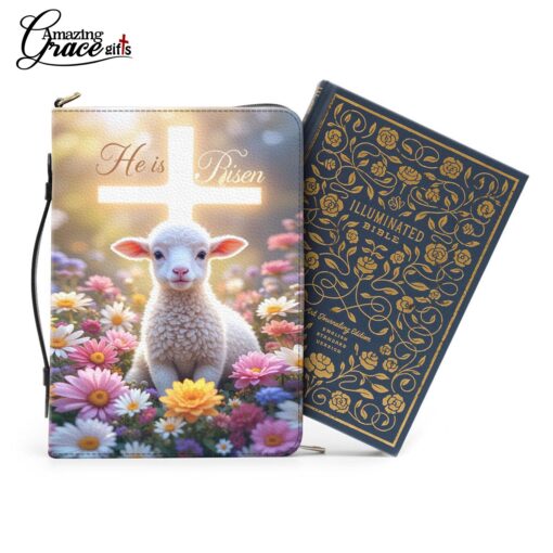 Sheep Cross He Is Risen Jesus Christ - Bible Cover XL - Image 10