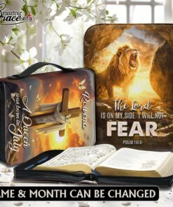 Lion The Lord Is On My Side I Will Not Fear - Bible Cover XL
