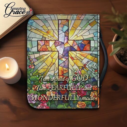 Grained Glass Jesus I Am A Child Of God - Bible Cover 2XL - Image 4