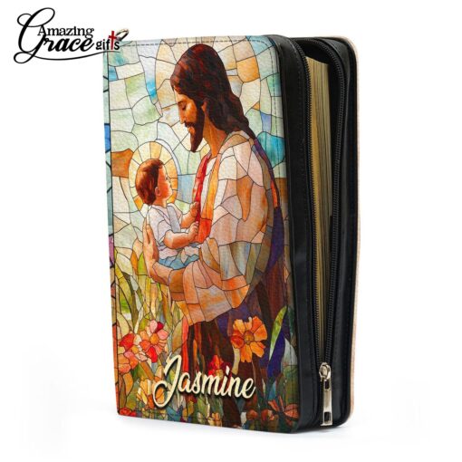 Grained Glass Jesus I Am A Child Of God - Bible Cover 2XL - Image 7