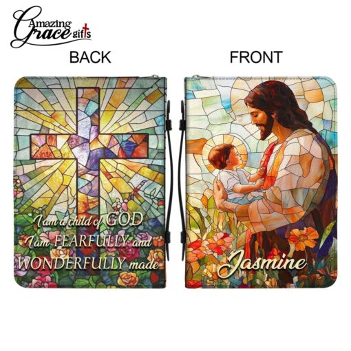 Grained Glass Jesus I Am A Child Of God - Bible Cover 2XL - Image 9