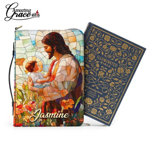 Grained Glass Jesus I Am A Child Of God - Bible Cover 2XL - Image 10