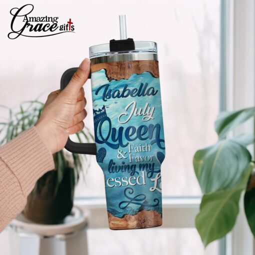 Ocean Jesus Is The Anchor Of My Soul  - Stainless Steel Tumbler 40oz - Image 2