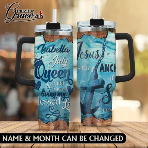 Ocean Jesus Is The Anchor Of My Soul  - Stainless Steel Tumbler 40oz