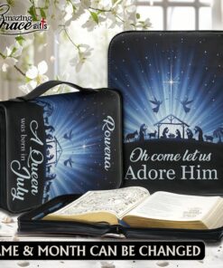 Oh Come Let Us Adore Him Jesus Christ Nativity Scene - Bible Cover XL