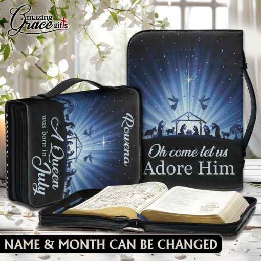 Oh Come Let Us Adore Him Jesus Christ Nativity Scene - Bible Cover 2XL