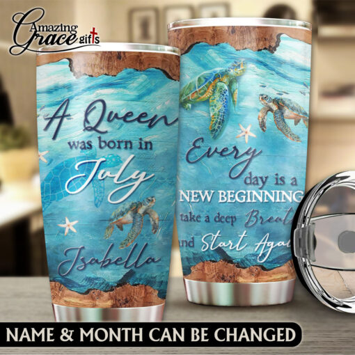 Sea Turtle Ocean Every Day Is A New Beginning - Stainless Steel Tumbler 20oz