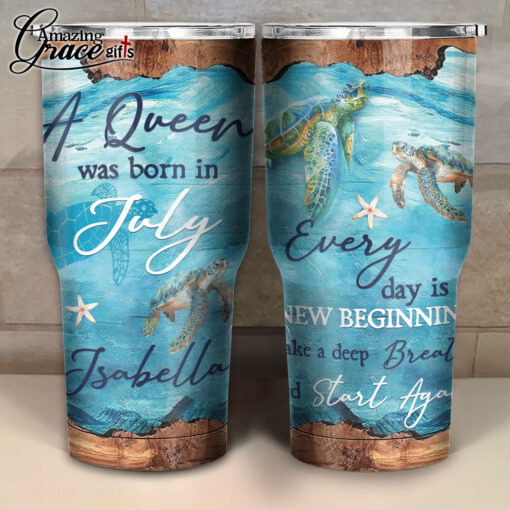 Sea Turtle Ocean Every Day Is A New Beginning - Stainless Steel Tumbler 30oz - Image 3