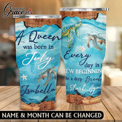 Sea Turtle Ocean Every Day Is A New Beginning - Stainless Steel Tumbler 30oz