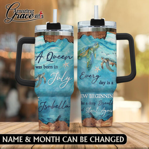Sea Turtle Ocean Every Day Is A New Beginning - Stainless Steel Tumbler 40oz