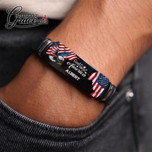 God Bless American Patriotic Christian  - Bracelet - Image 4
