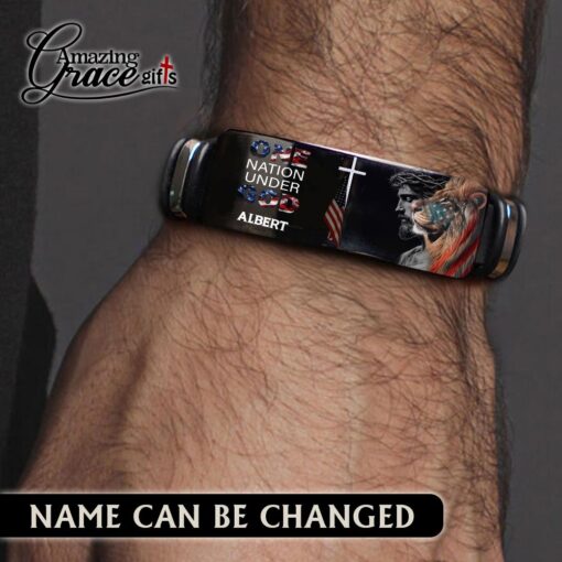 One Nation Under God American Flag - Bracelet