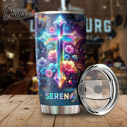 Blesses By God Spoiled By My Husband Protected By Both - Stainless Steel Tumbler 20oz - Image 4