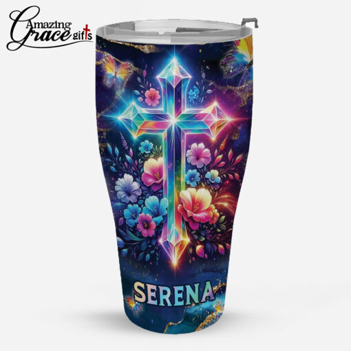 Blesses By God Spoiled By My Husband Protected By Both - Stainless Steel Tumbler 30oz - Image 4