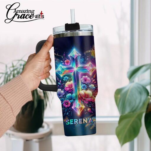 Blesses By God Spoiled By My Husband Protected By Both - Stainless Steel Tumbler 40oz - Image 2