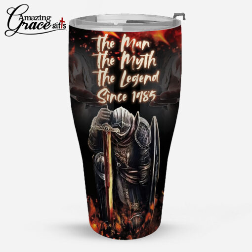Faith Over Fear The Man The Myth The Legend - Stainless Steel Tumbler 30oz - Image 4