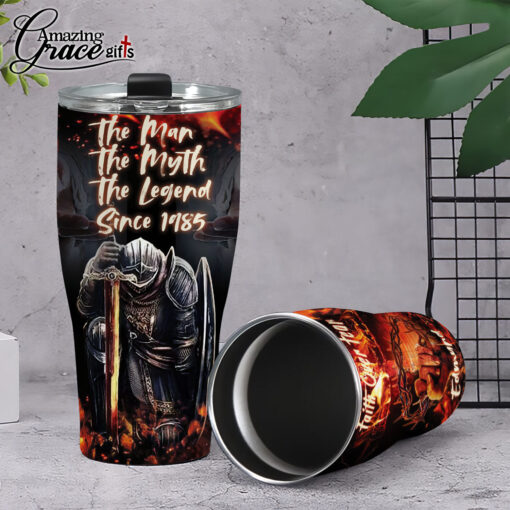 Faith Over Fear The Man The Myth The Legend - Stainless Steel Tumbler 30oz - Image 5